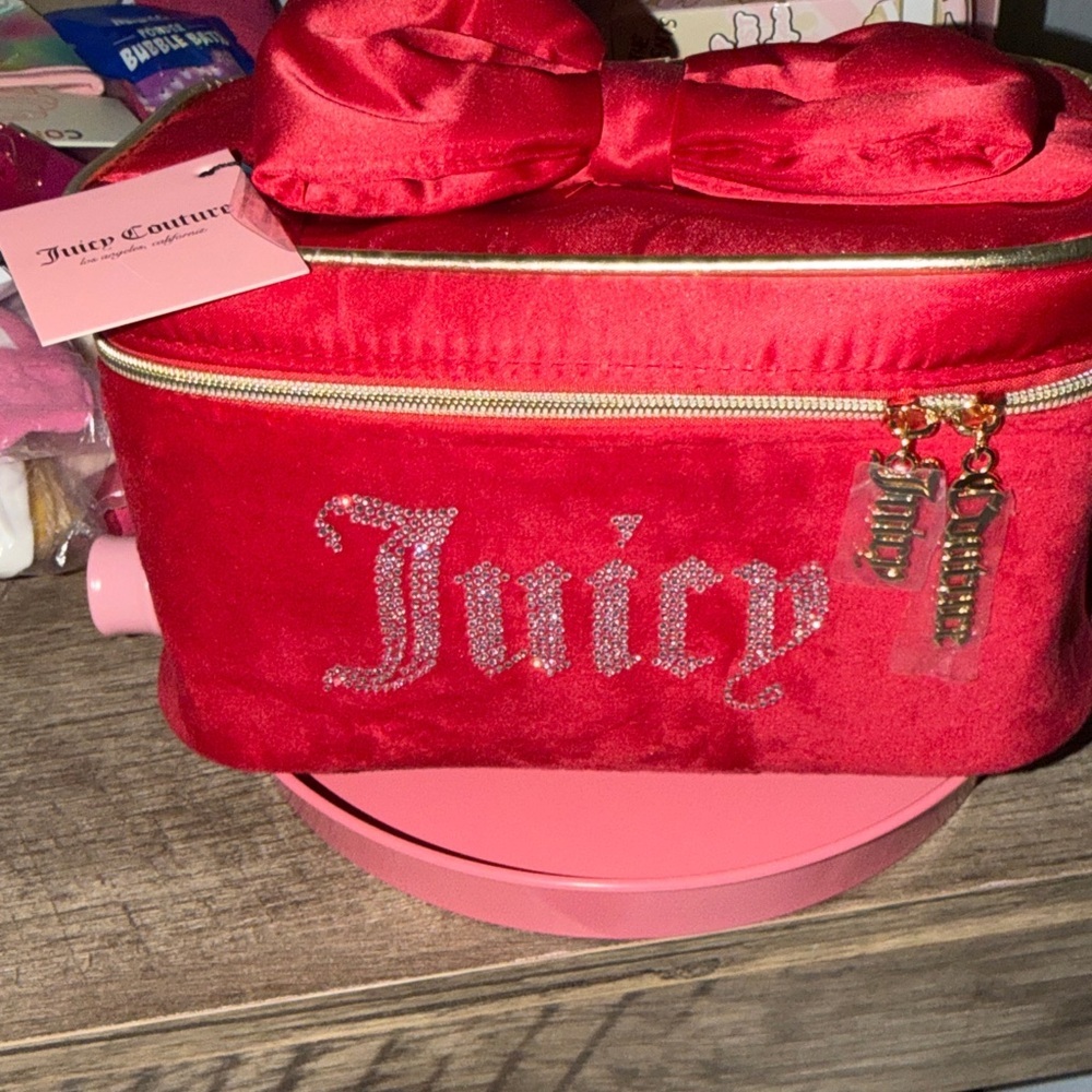 Juicy Couture Red Velvet Makeup Case